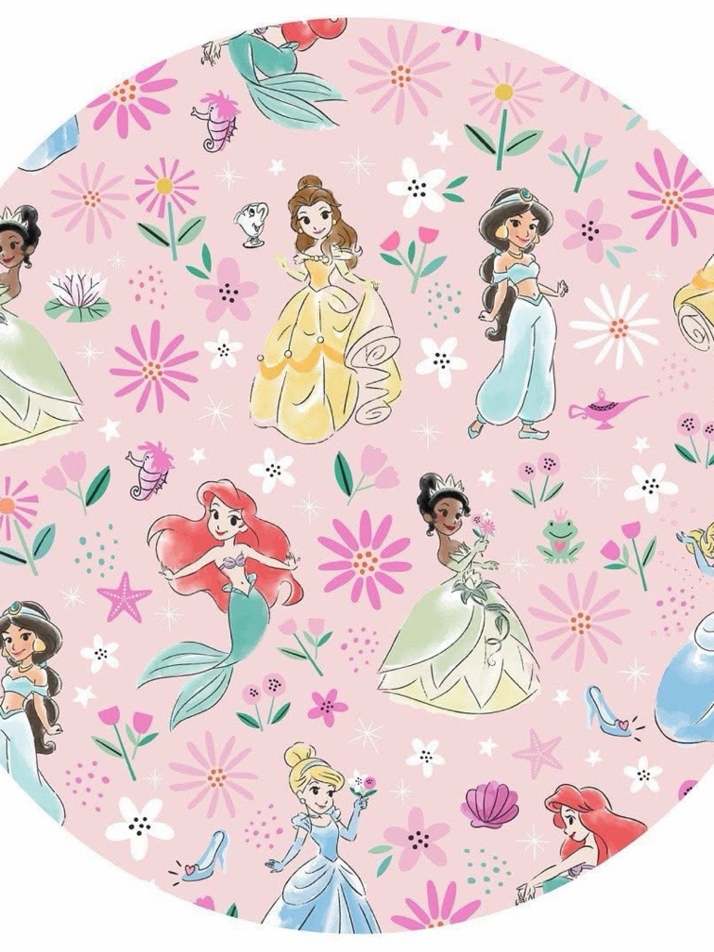 Women Pink Princess-Print Pajama Pants - Picture 3 of 3